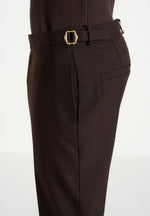 Hubert - Slim Fit Tailored Trousers - Brown