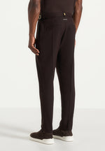 Hubert - Slim Fit Tailored Trousers - Brown