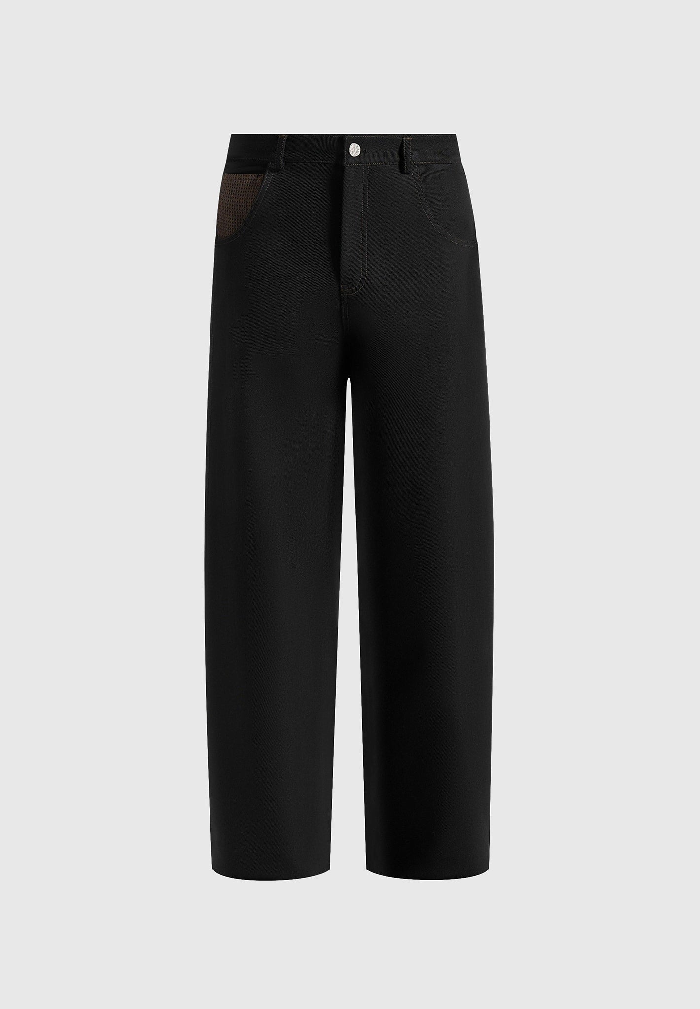 Lazare - Wide Leg Twill Jeans - Black