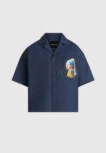 Stephane - "A Girl With A Pearl Earring" Boxy Shirt - Indigo