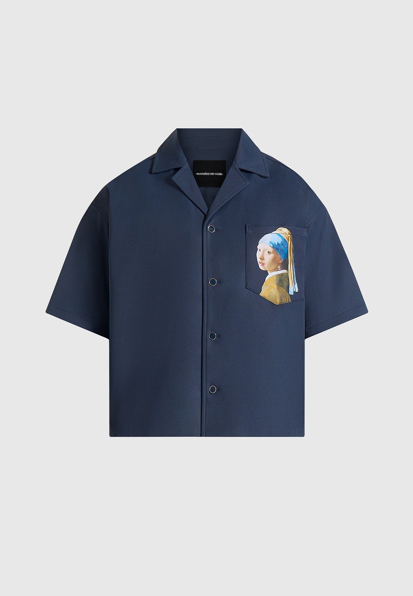 Stephane - "A Girl With A Pearl Earring" Boxy Shirt - Indigo