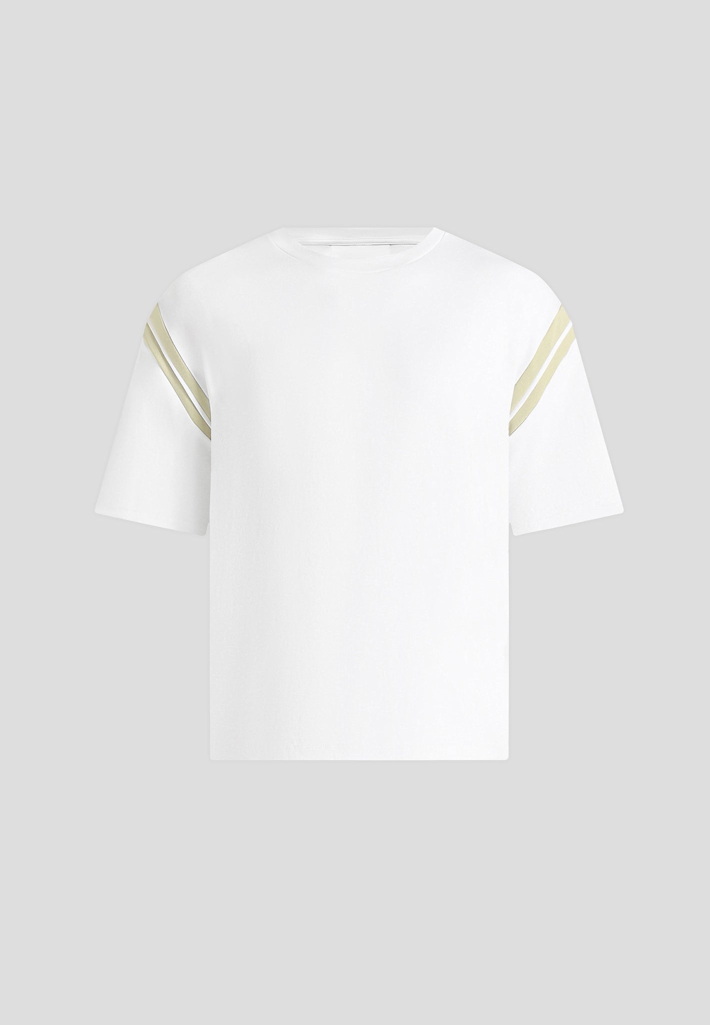 Georges - Varsity Cotton T-Shirt - Off White/Sage