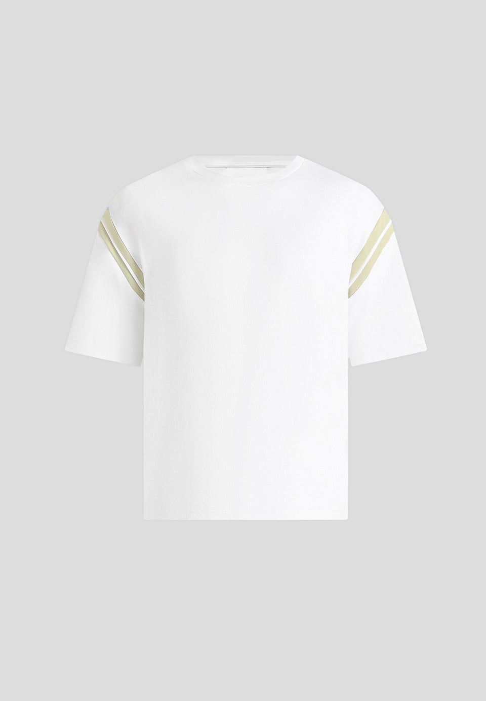 Georges - Varsity Cotton T-Shirt - Off White/Sage