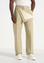 Henri - Foldover Trousers - Sage