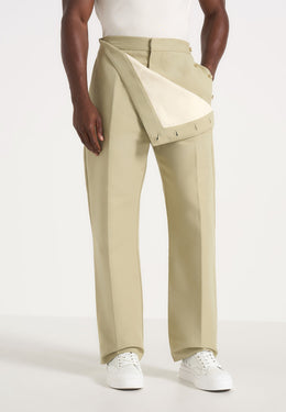 Henri - Foldover Trousers - Sage