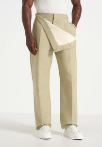 Henri - Foldover Trousers - Sage