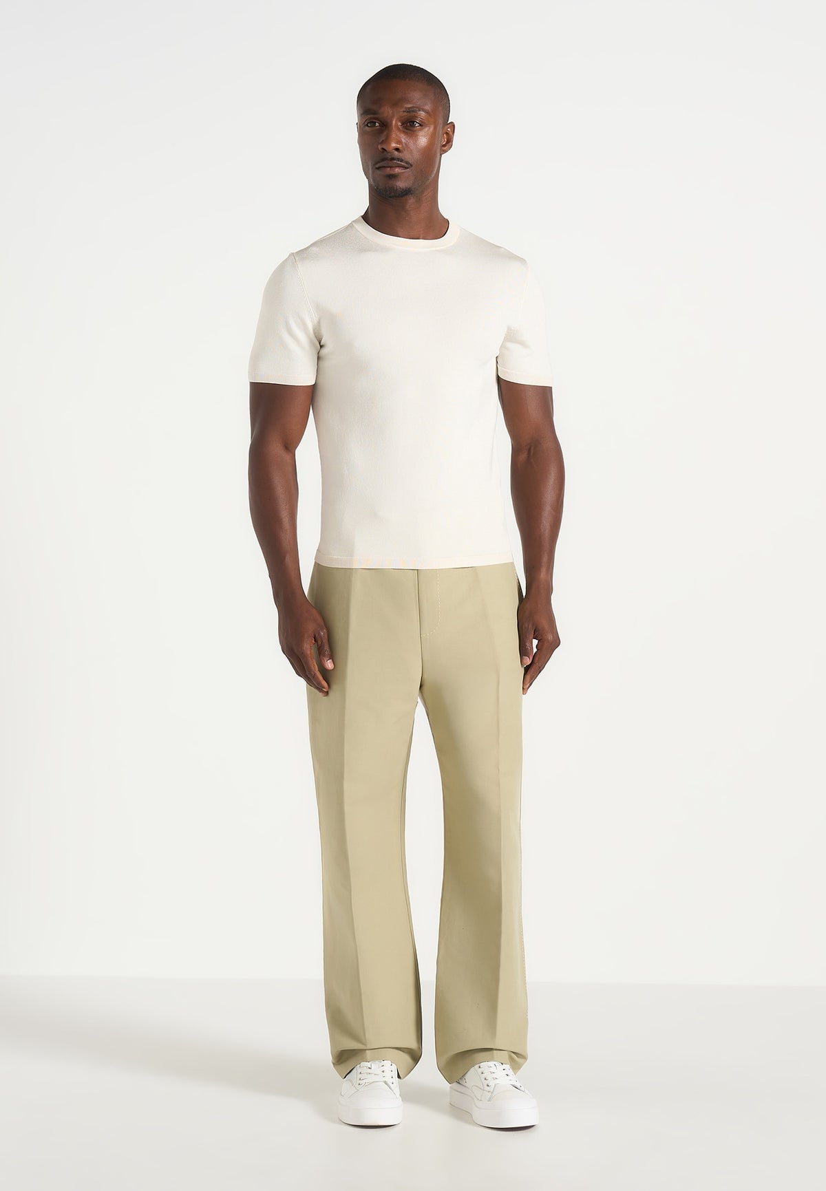 Henri - Foldover Trousers - Sage