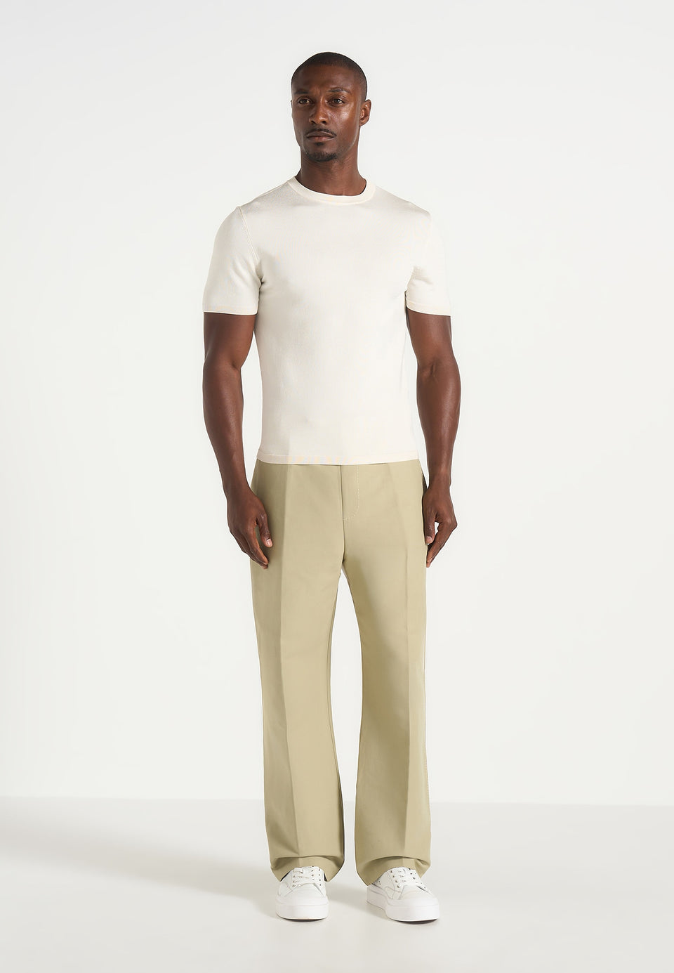 Henri - Foldover Trousers - Sage