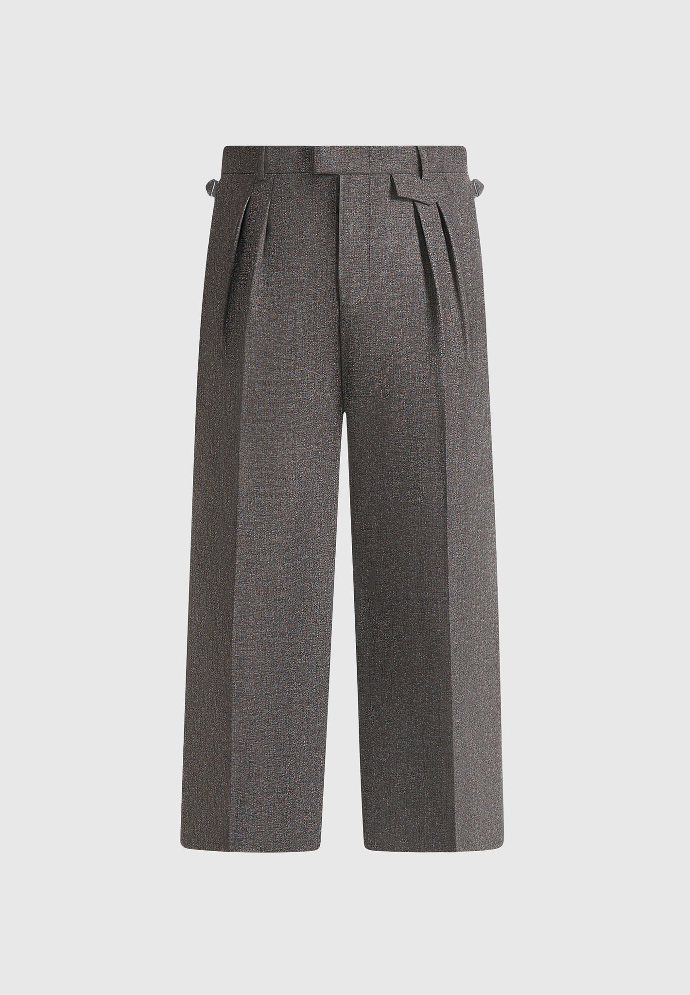 Pierre - Twin Pleat Tailored Trousers - Dark Grey