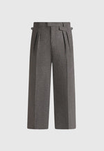 Pierre - Twin Pleat Tailored Trousers - Dark Grey