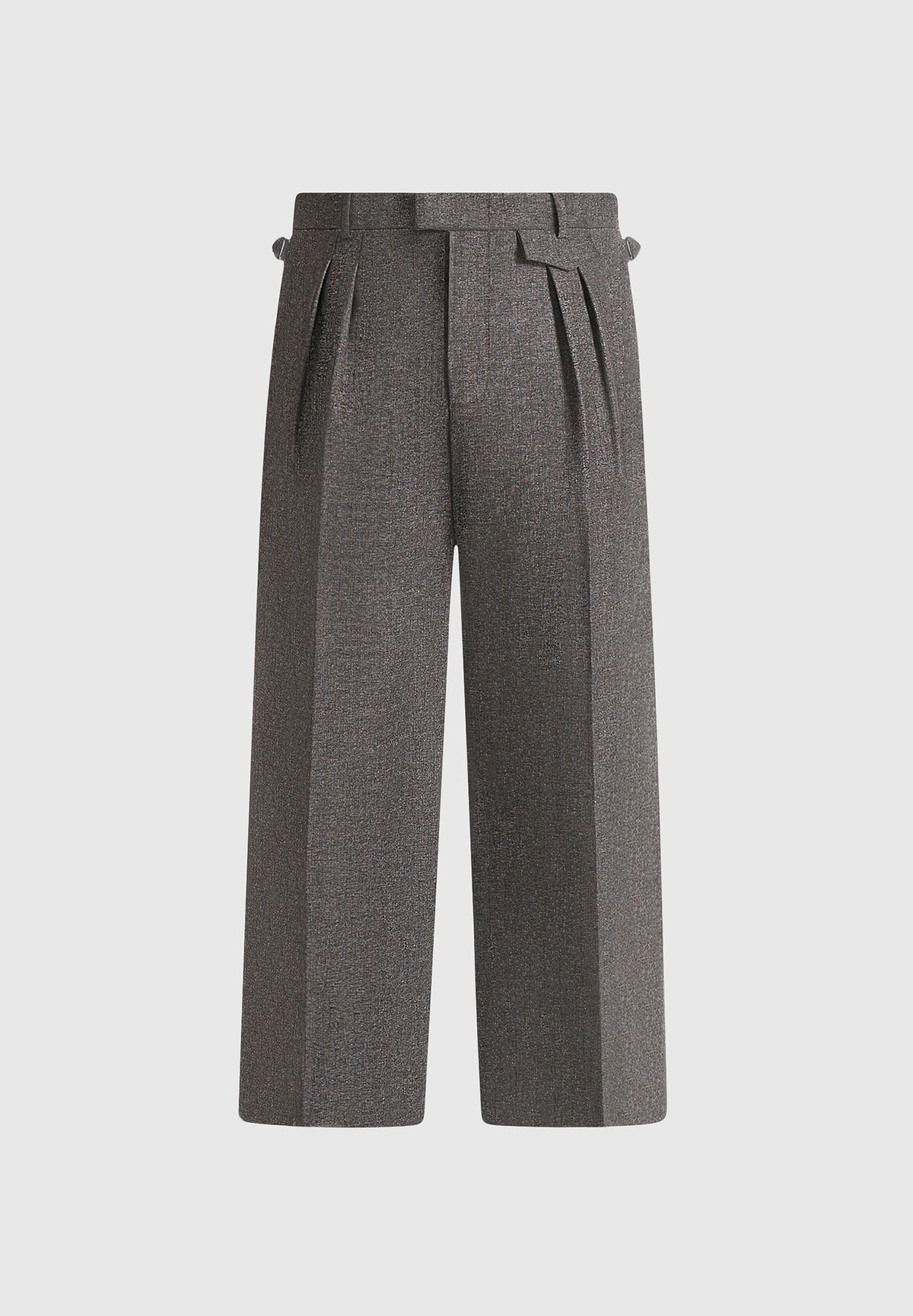 Pierre - Twin Pleat Tailored Trousers - Dark Grey