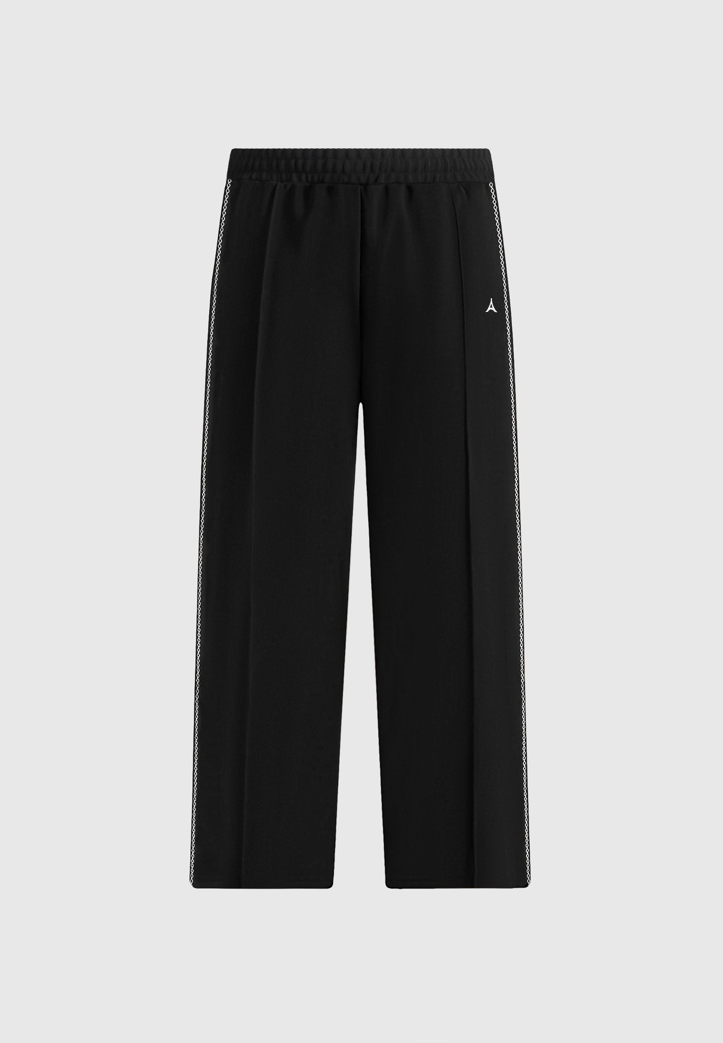 Gael - Contrast Whipstitch Relaxed Track Pants - Black