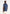 Daniel - Contrast Border Knit Zip Polo Shirt - Blue