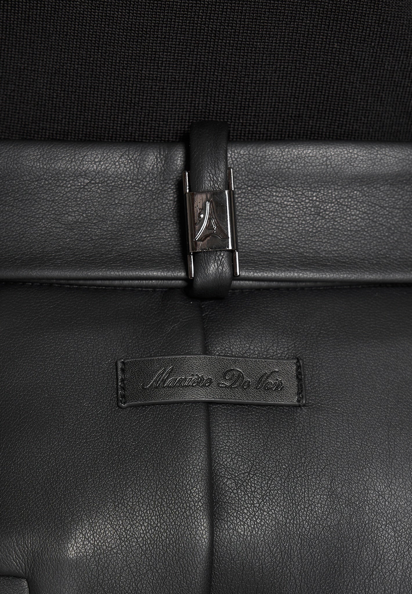 Serge - Relaxed Fit Leather Pleated Trousers - Black