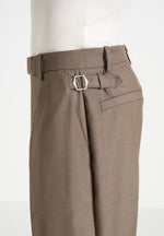 Dorian - Pleated Tailored Trousers - Khaki