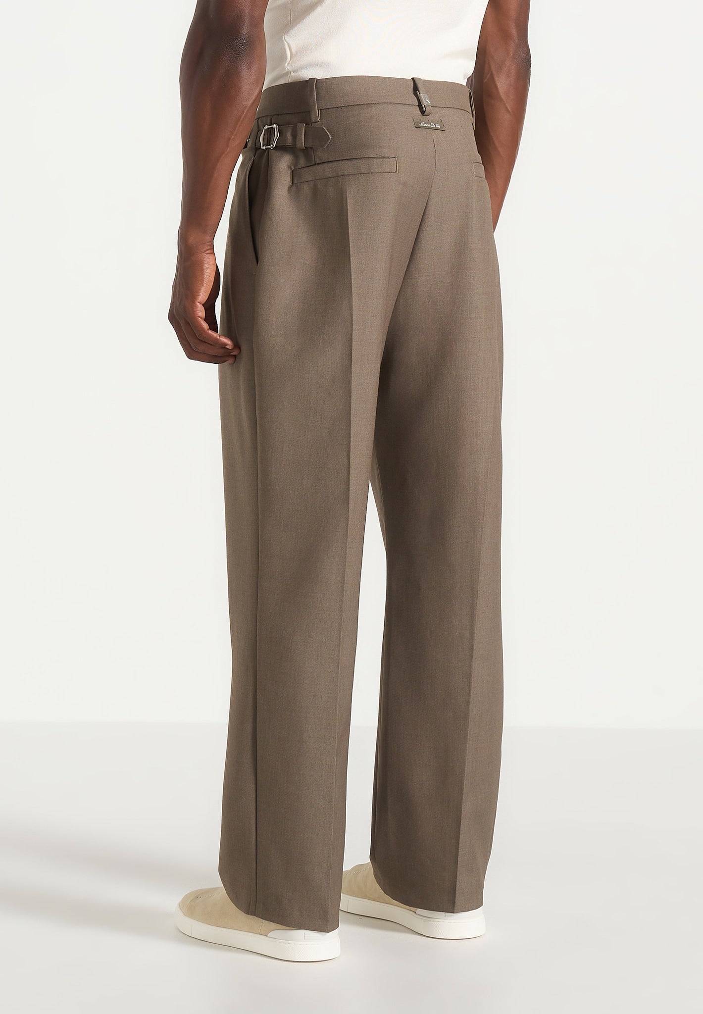 Dorian - Pleated Tailored Trousers - Khaki