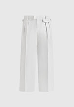 Pierre - Twin Pleat Tailored Trousers - Light Grey