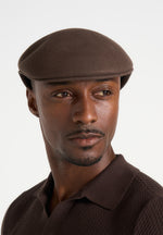 Amos - Wool Flat Cap - Brown