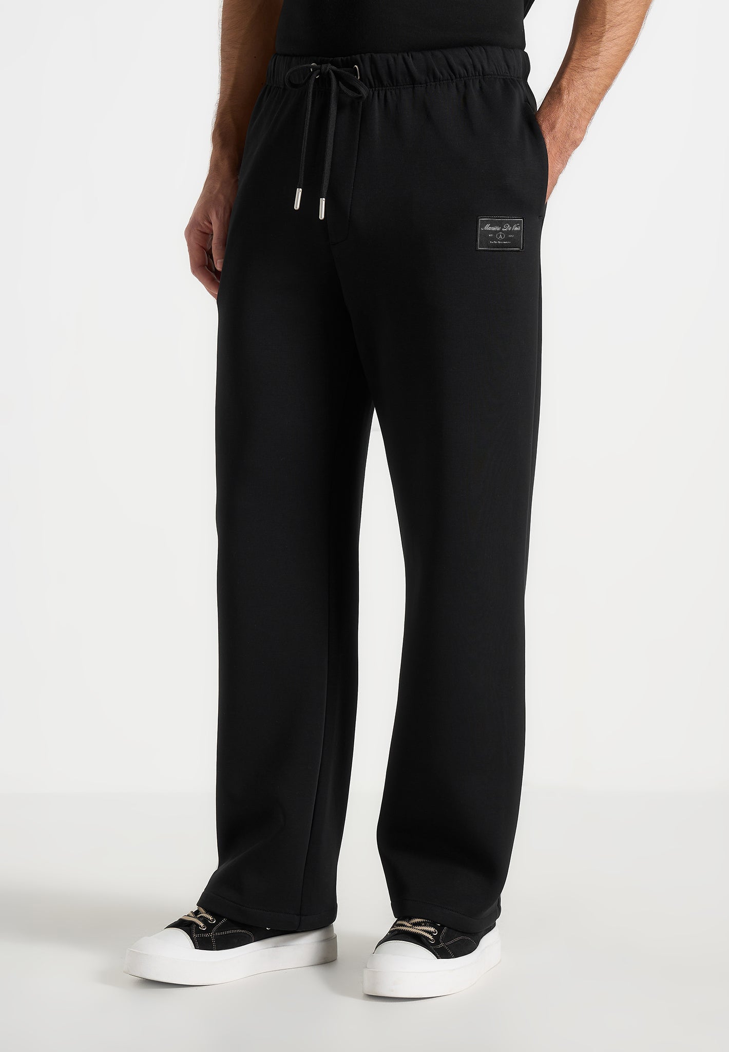 Avery - Unisex Neoprene Relaxed fit Joggers - Black