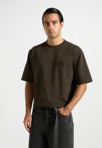 Léon - Boxy Cropped Cotton T-Shirt - Olive