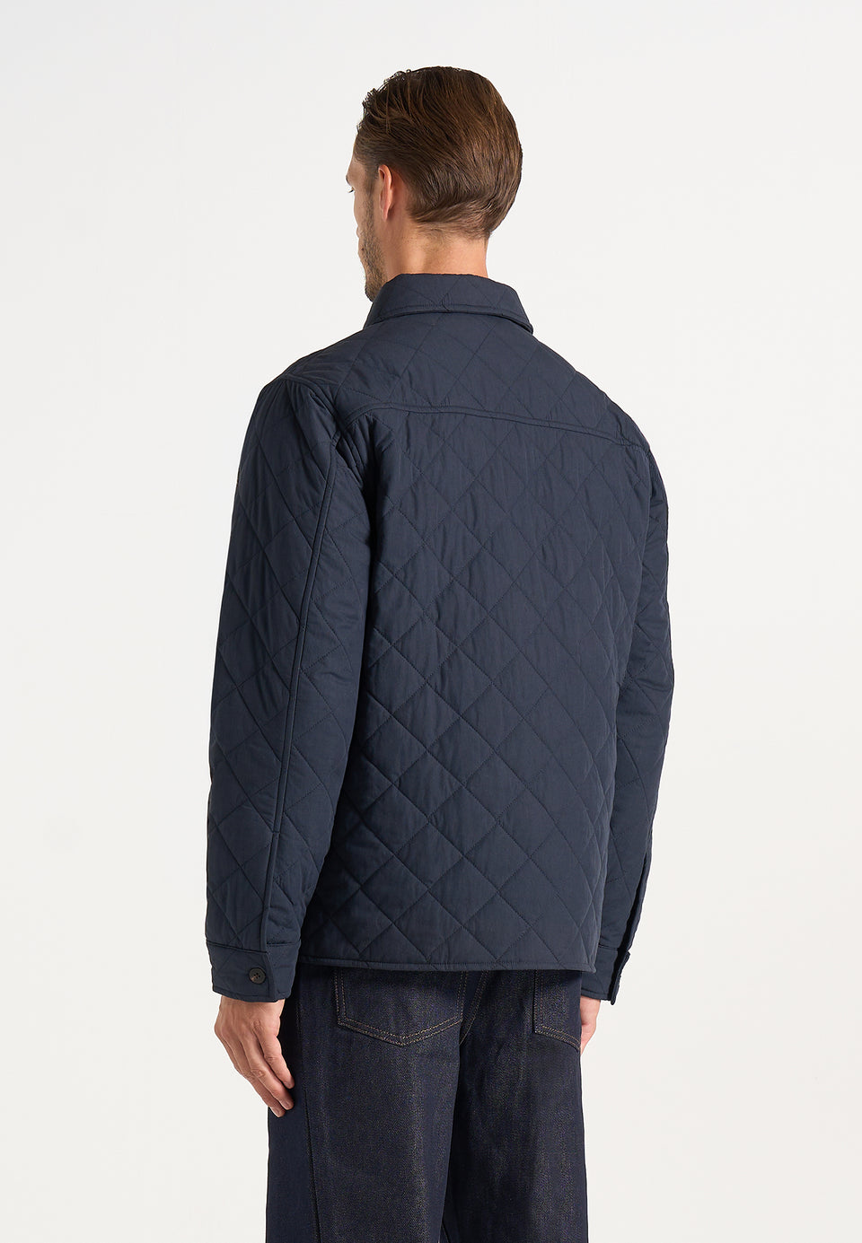 Elias - Quilted Shirt Jacket - Navy