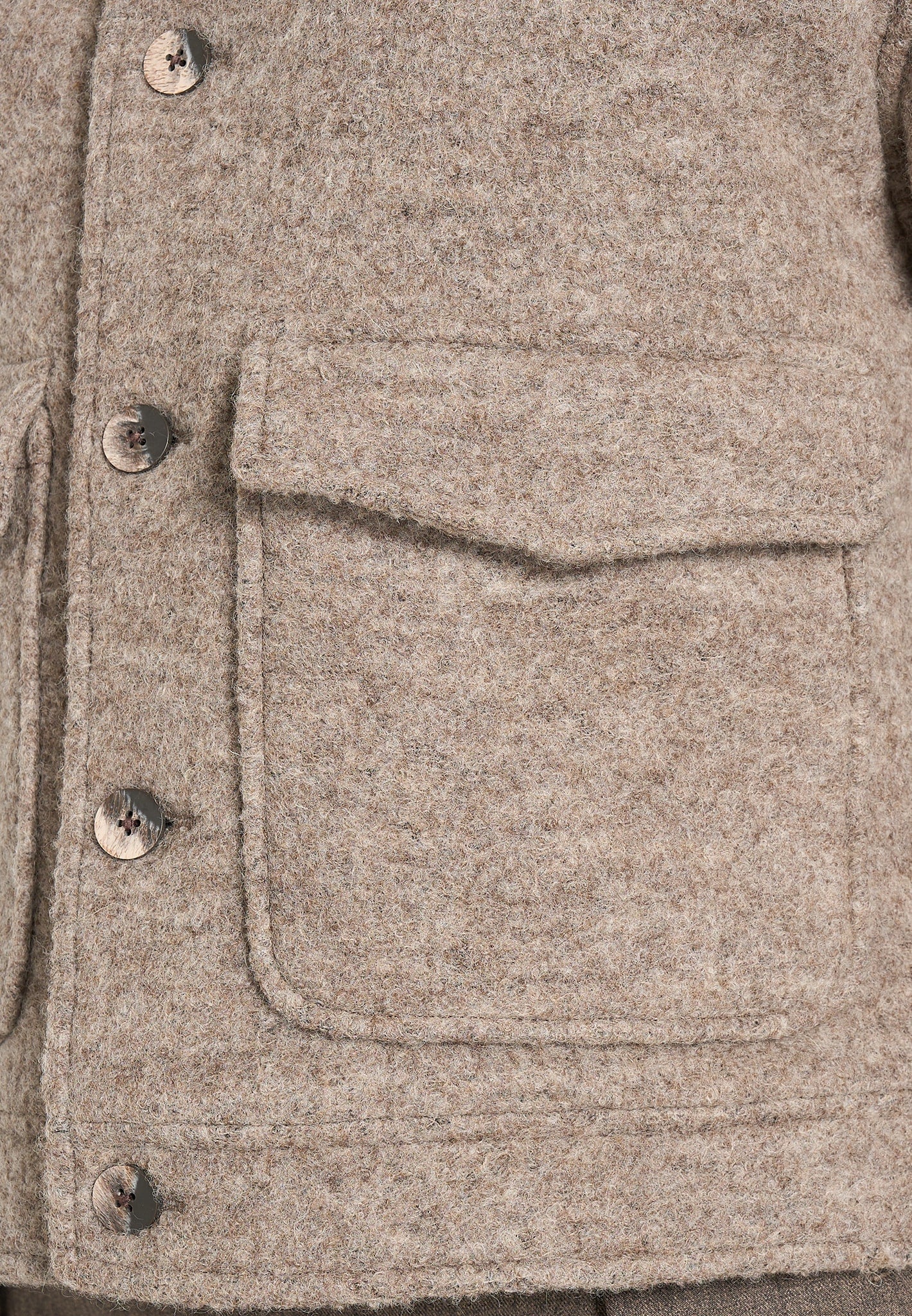 Aurel - Wool Jacket With Revere Collar - Taupe
