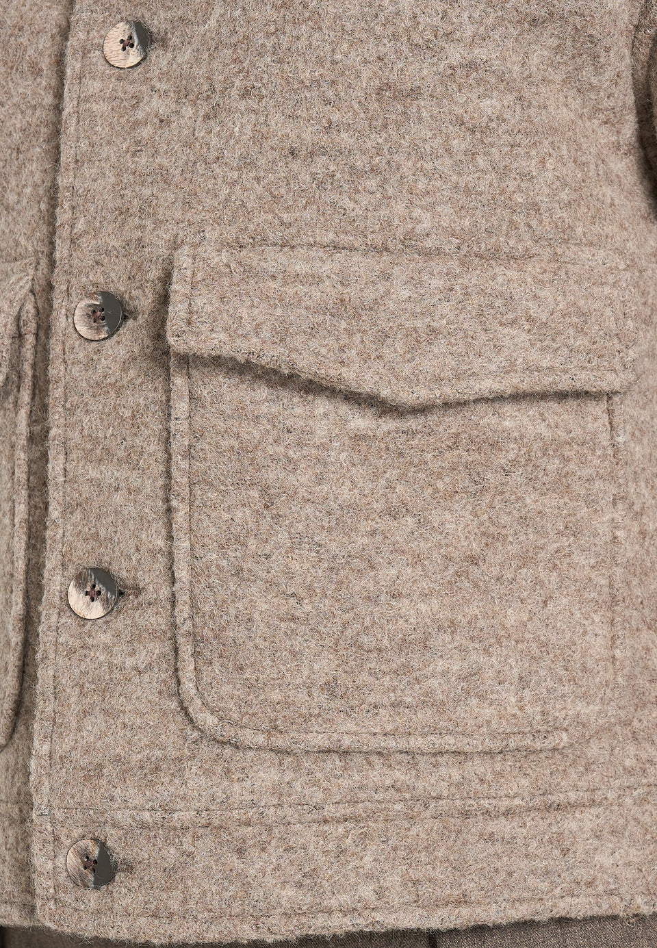 Aurel - Wool Jacket With Revere Collar - Taupe