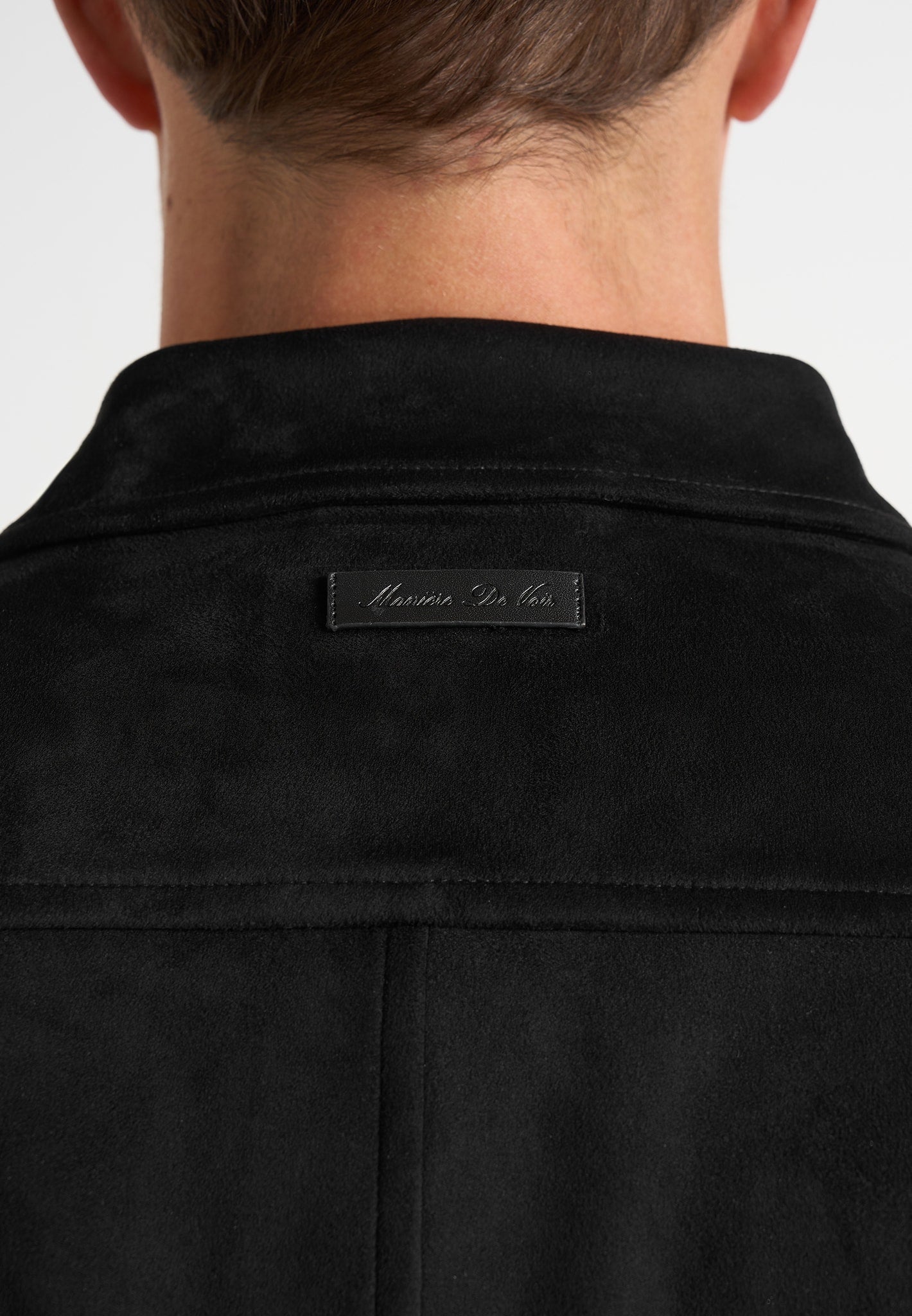 Andy - Unisex Suede Long Sleeve Shirt - Black