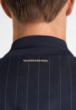 Savin - Pinstripe Bomber Jacket - Navy