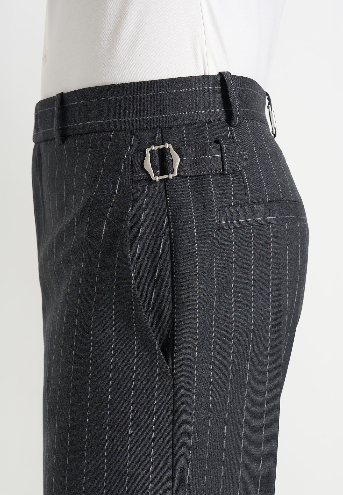 Joseph - Regular Fit Pinstripe Wool-Blend Trousers - Dark Grey