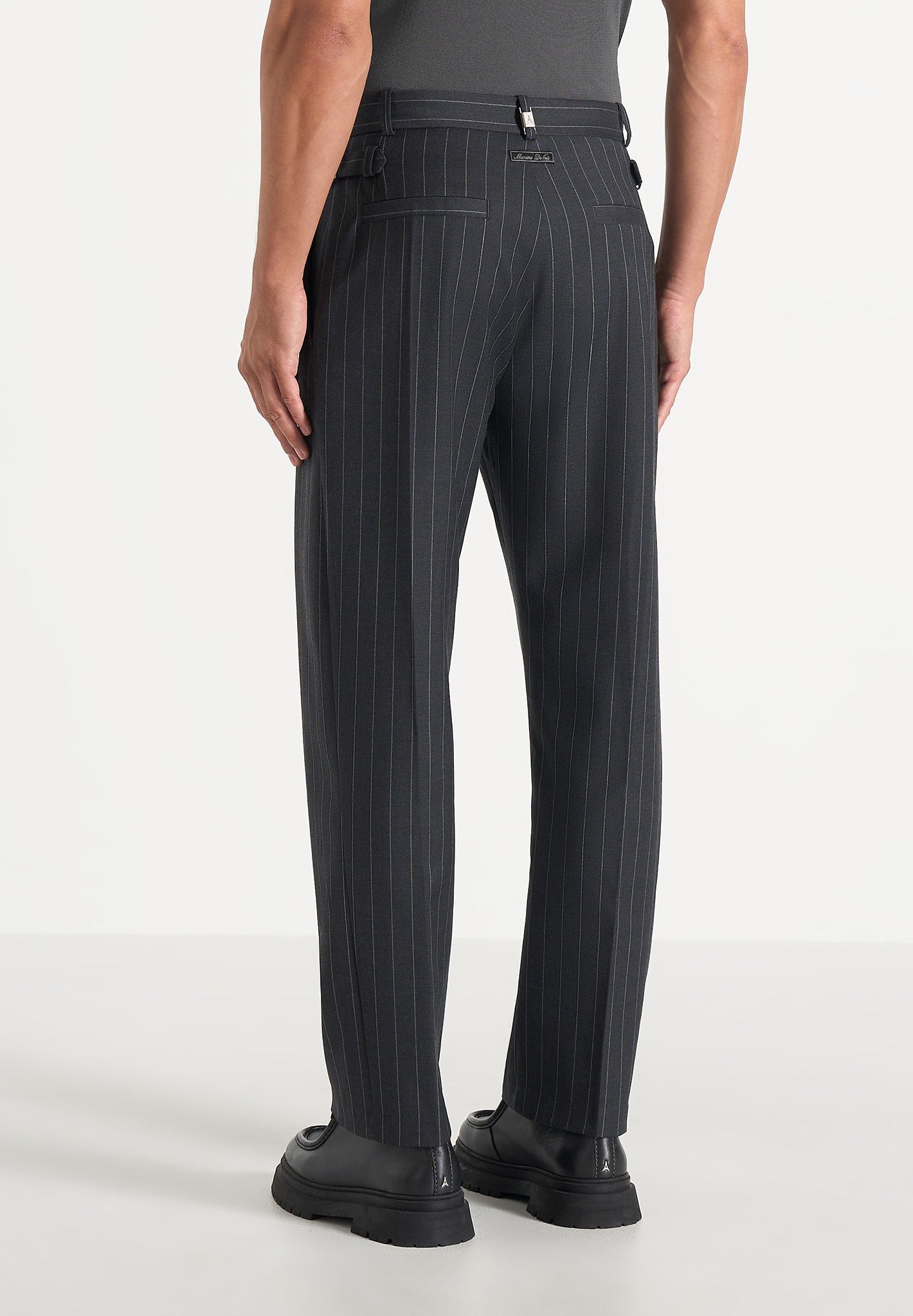 Joseph - Regular Fit Pinstripe Wool-Blend Trousers - Dark Grey
