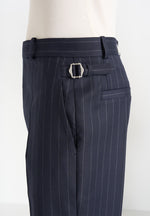 Joseph - Regular Fit Pinstripe Wool-Blend Trousers - Navy