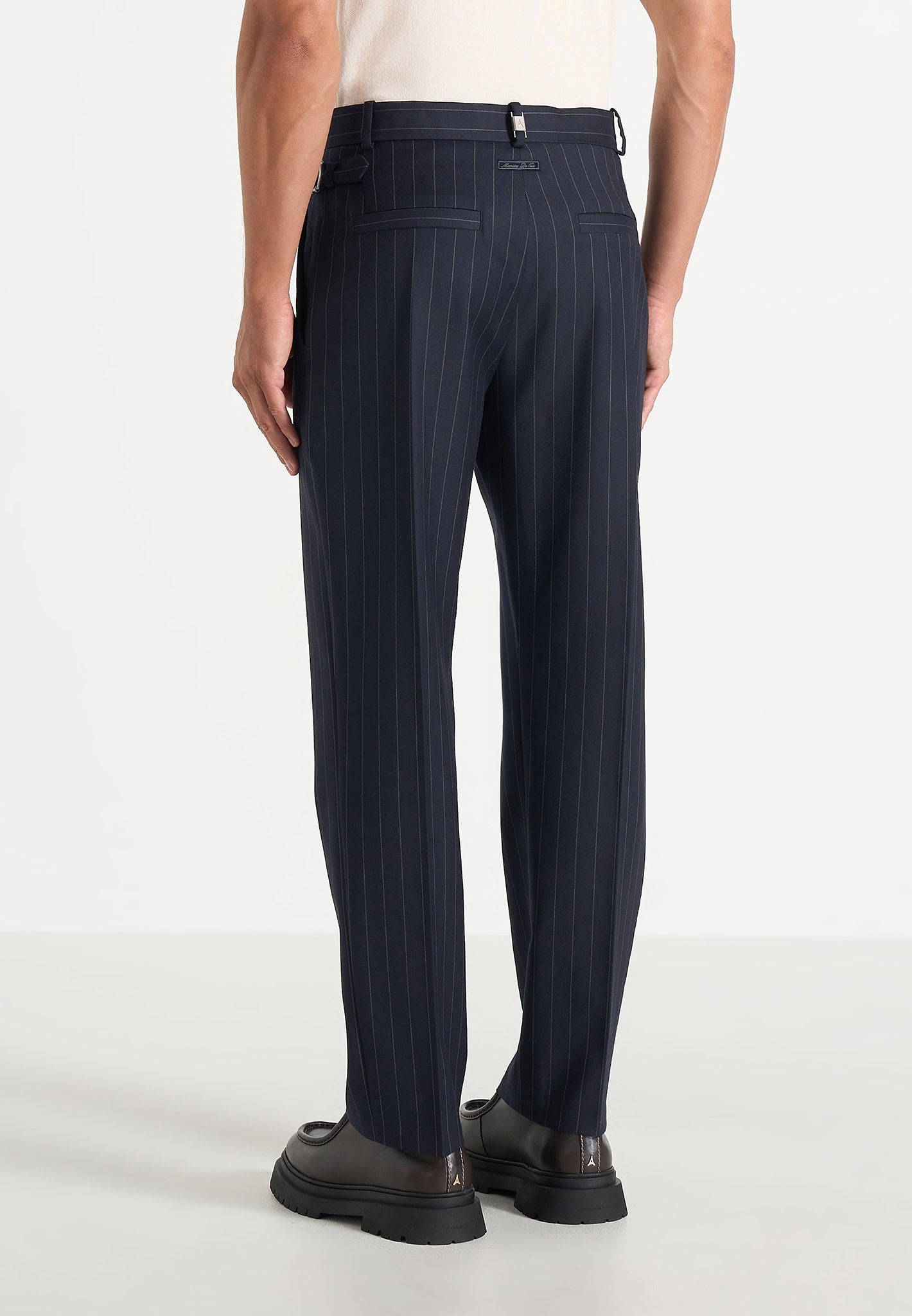 Joseph - Regular Fit Pinstripe Wool-Blend Trousers - Navy