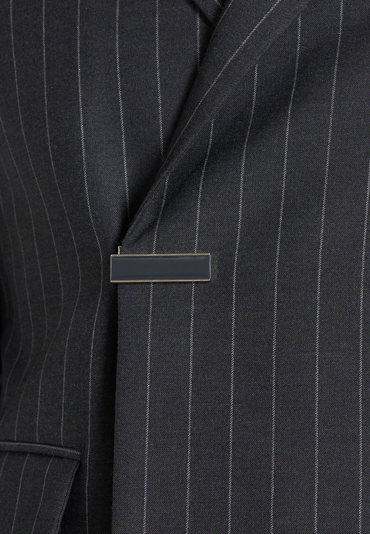 Gaston - Double Breasted Pinstripe Wool-Blend Suit Blazer - Dark Grey