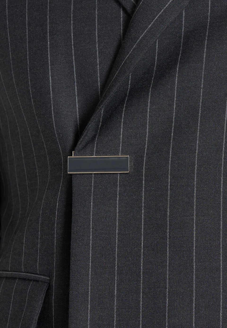 Gaston - Double Breasted Pinstripe Wool-Blend Suit Blazer - Dark Grey