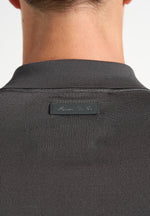 PL002 - Luxe Knitted Long Sleeve Polo Top - Grey