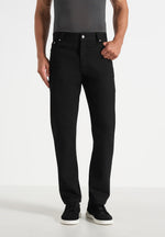 DN001 - Tapered Fit Denim Jeans - Black
