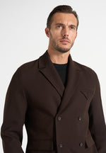 Didier - Double Breasted Tailored Wool-Blend Suit Blazer - Brown