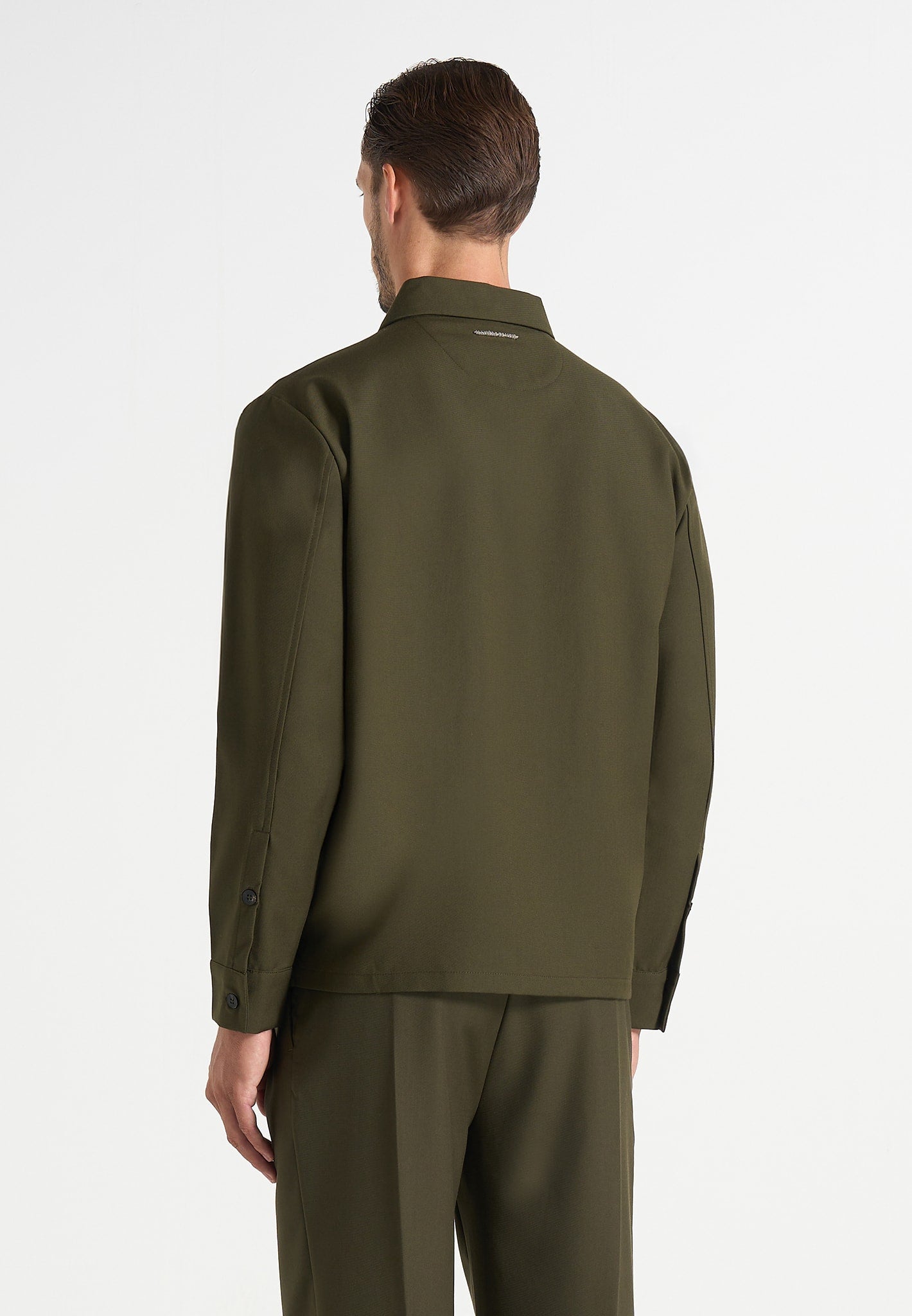 Valentin - Classic Tailored Long Sleeve Shirt - Olive