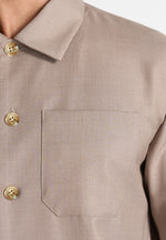 Valentin - Classic Tailored Long Sleeve Shirt - Taupe