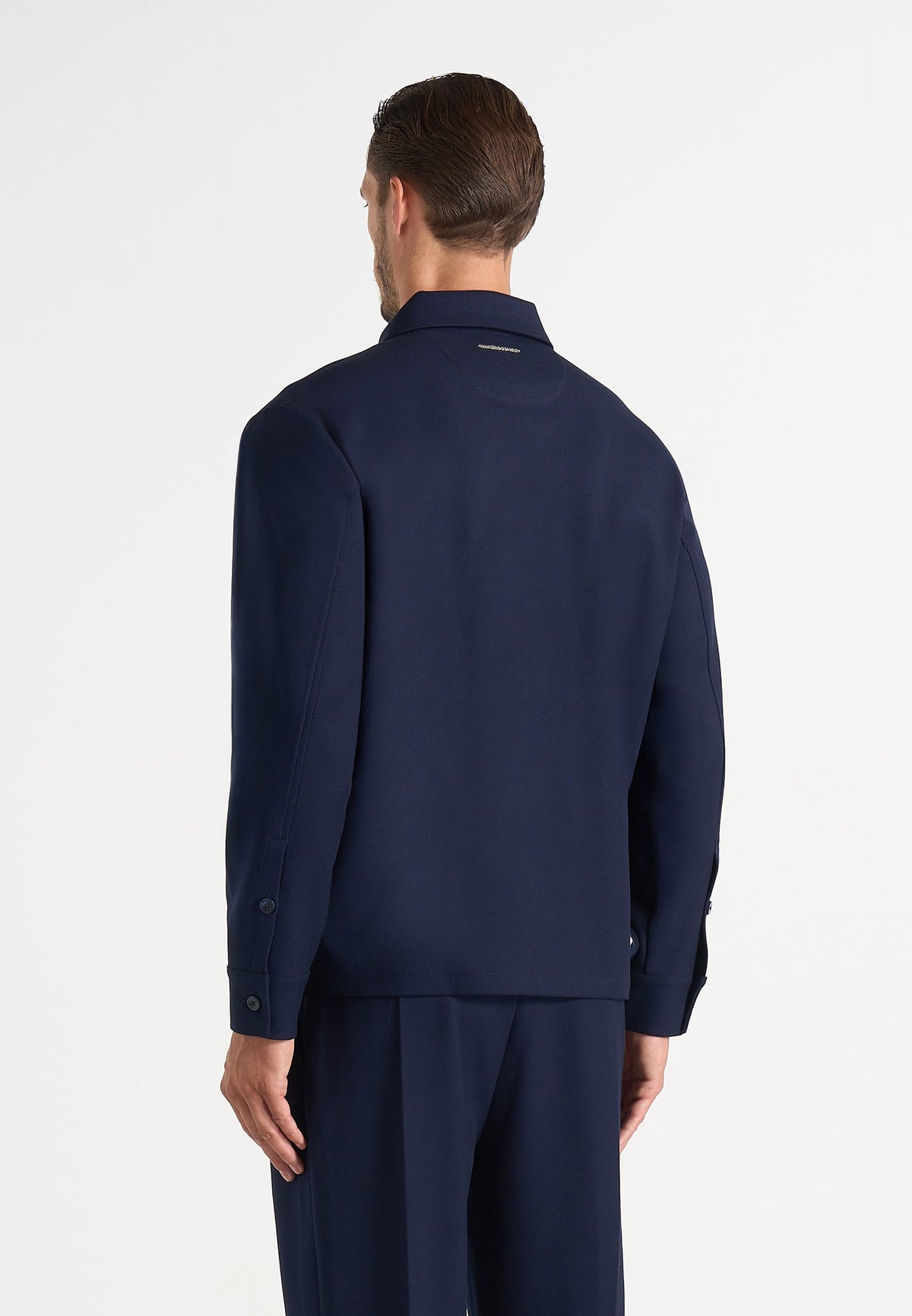 Valentin - Classic Tailored Long Sleeve Shirt - Navy