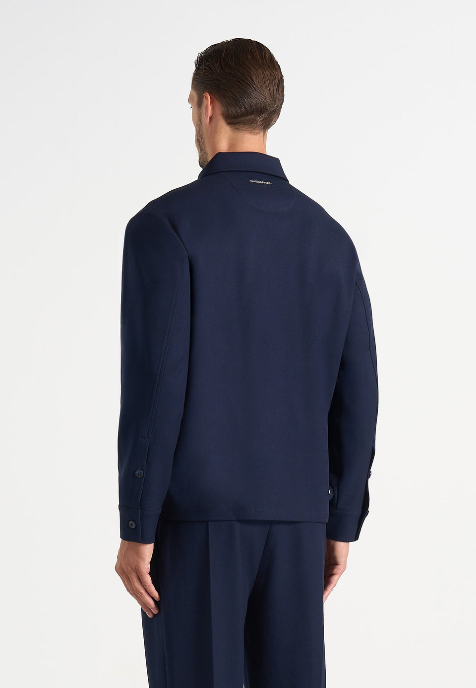 Valentin - Classic Tailored Long Sleeve Shirt - Navy