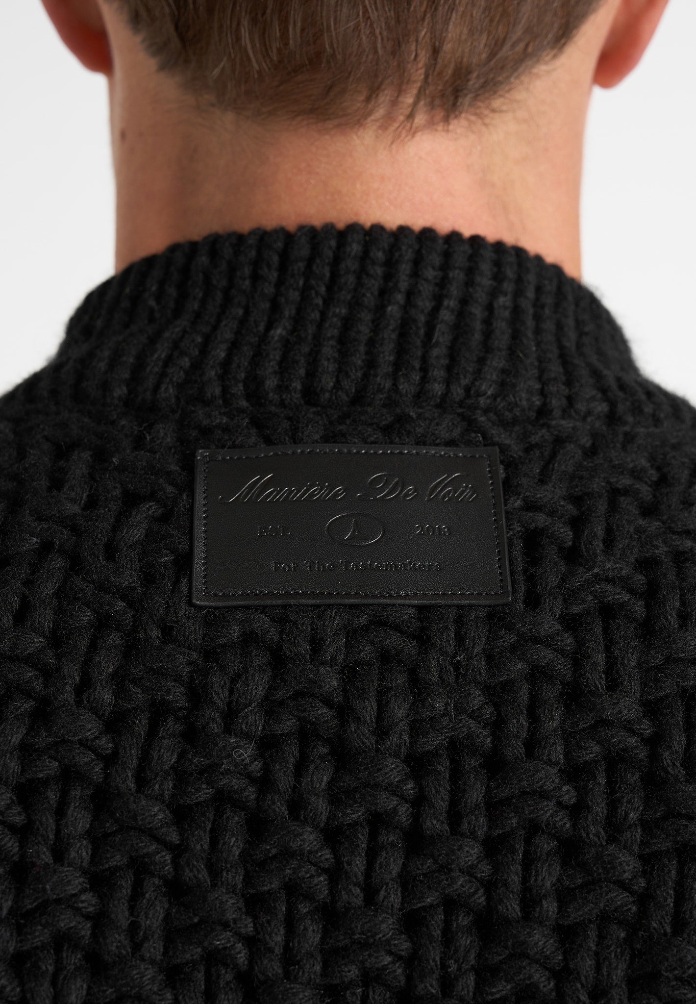 Darel - Wool Knit Bomber Jacket - Black