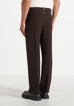 Pierre - Twin Pleat Tailored Wool-Blend Trousers - Brown