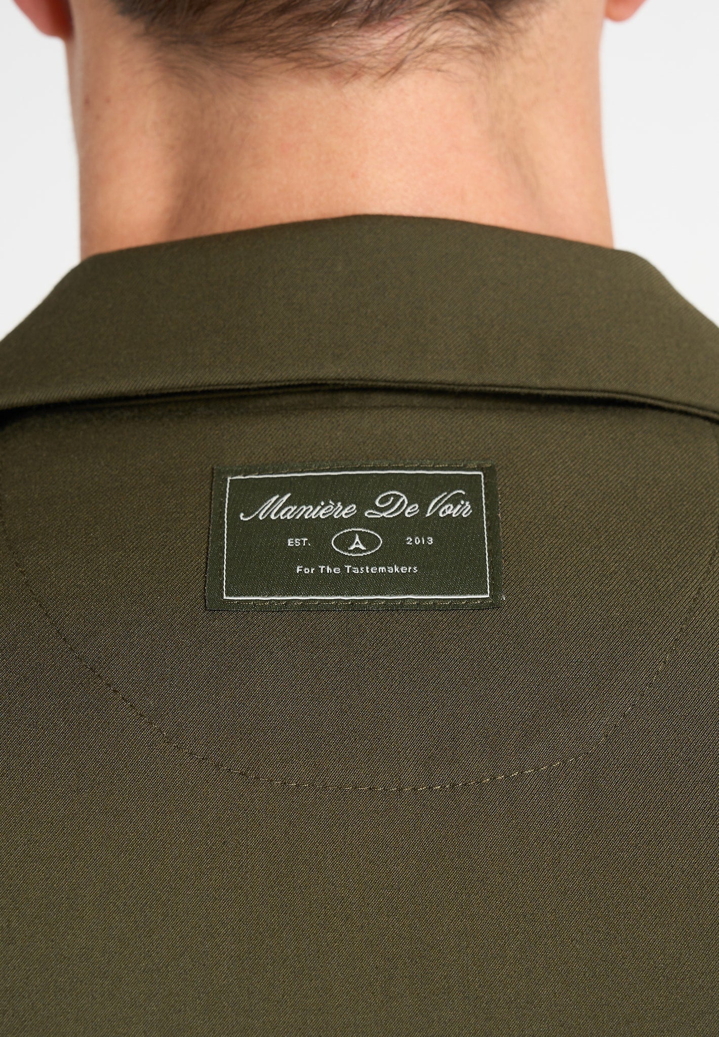 Abel - Boxy Twill Double Breasted Shirt - Olive