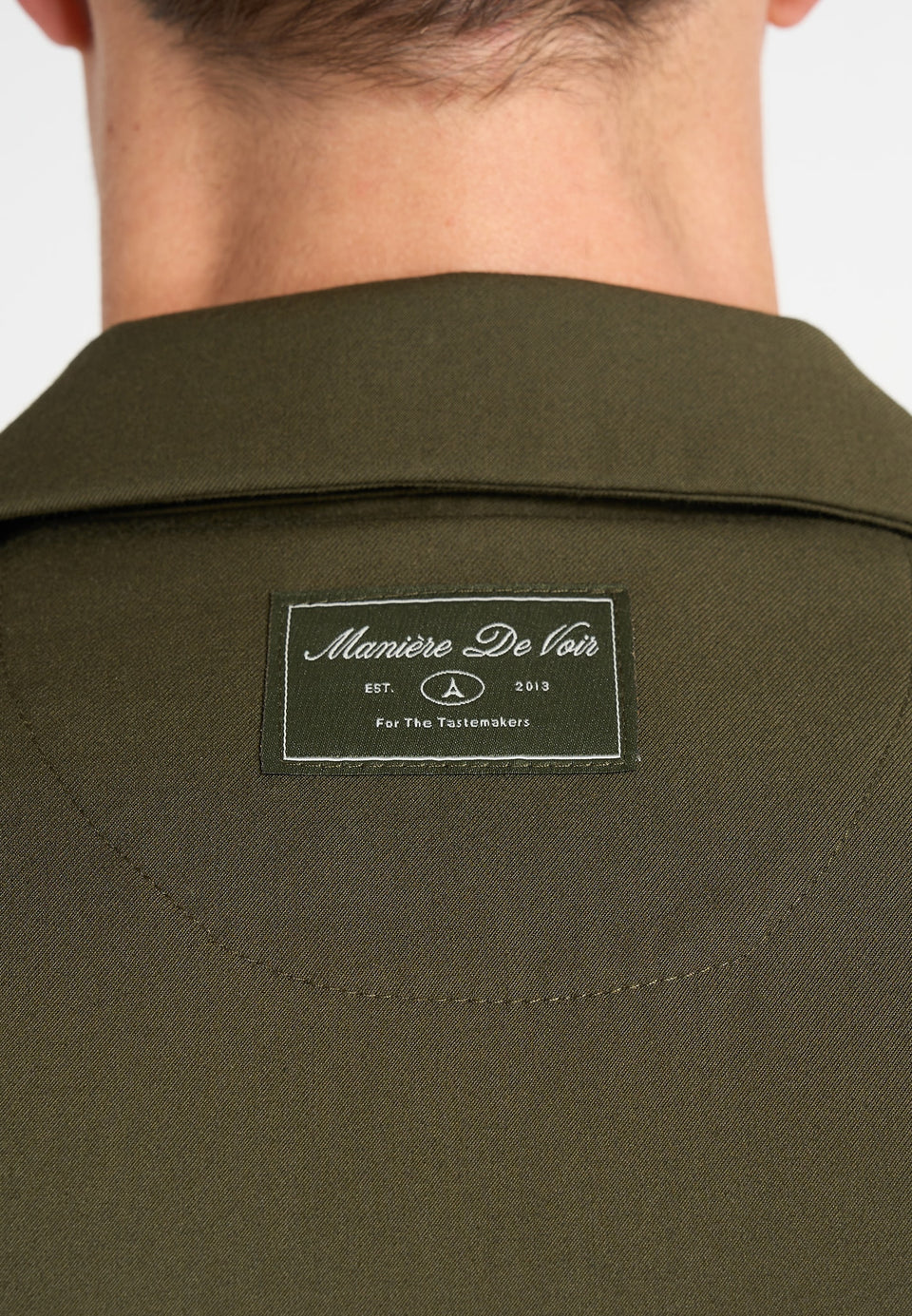 Abel - Boxy Twill Double Breasted Shirt - Olive