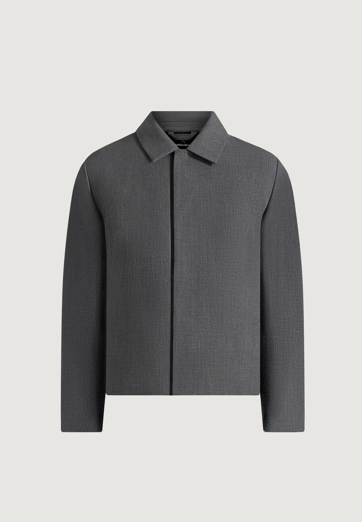 Bram - Minimal Tailored Wool-Blend Jacket - Charcoal Grey