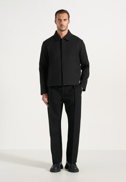 Bram - Minimal Tailored Wool-Blend Jacket - Black