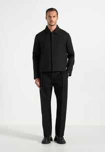 Bram - Minimal Tailored Wool-Blend Jacket - Black