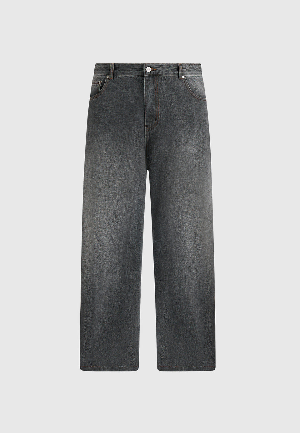 DN002 - Relaxed Fit Washed Jean - Charcoal Grey